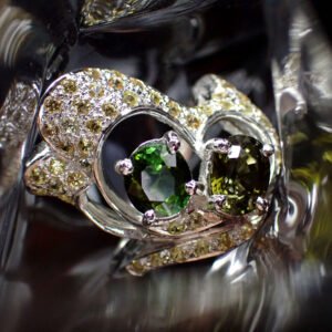 Butterfly Tourmaline & Yellow Sapphire Ring