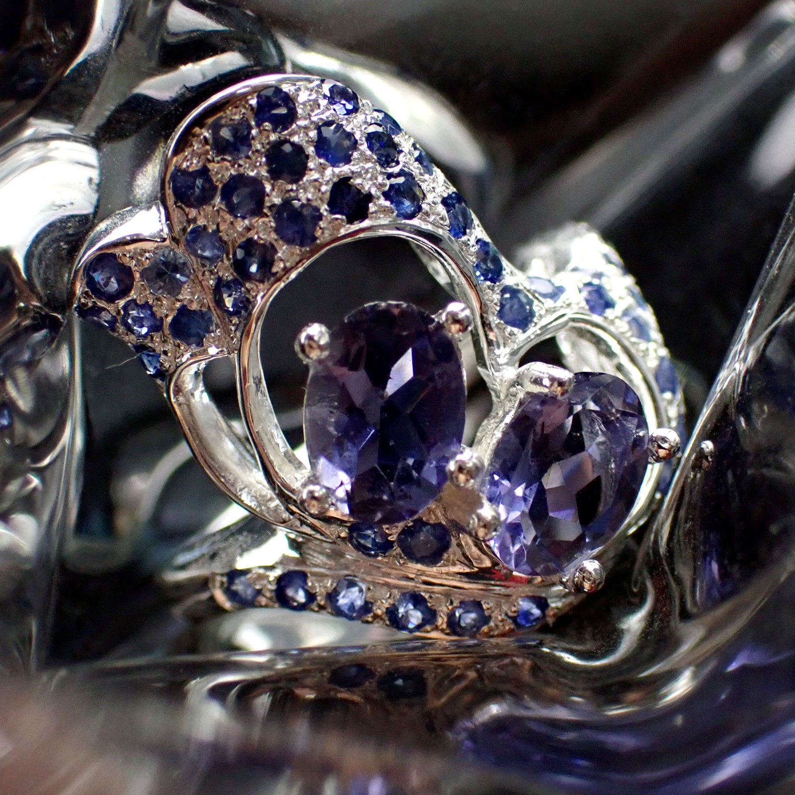 Butterfly Blue Sapphire & Iolite Ring