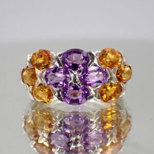 Amethyst and Citrine Ring