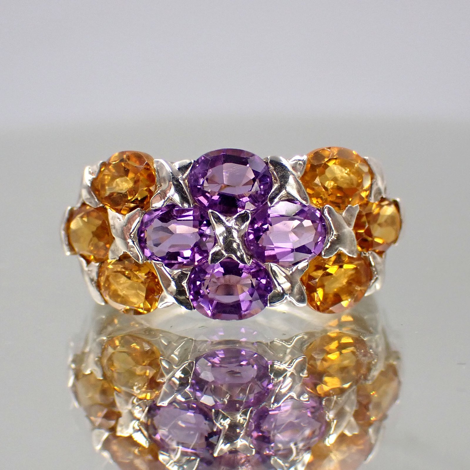 Amethyst and Citrine Ring