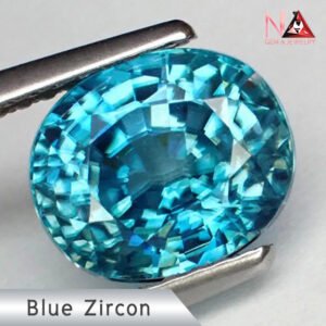 Natural Ocean Blue Zircon VVS 3.98ct Cambodia