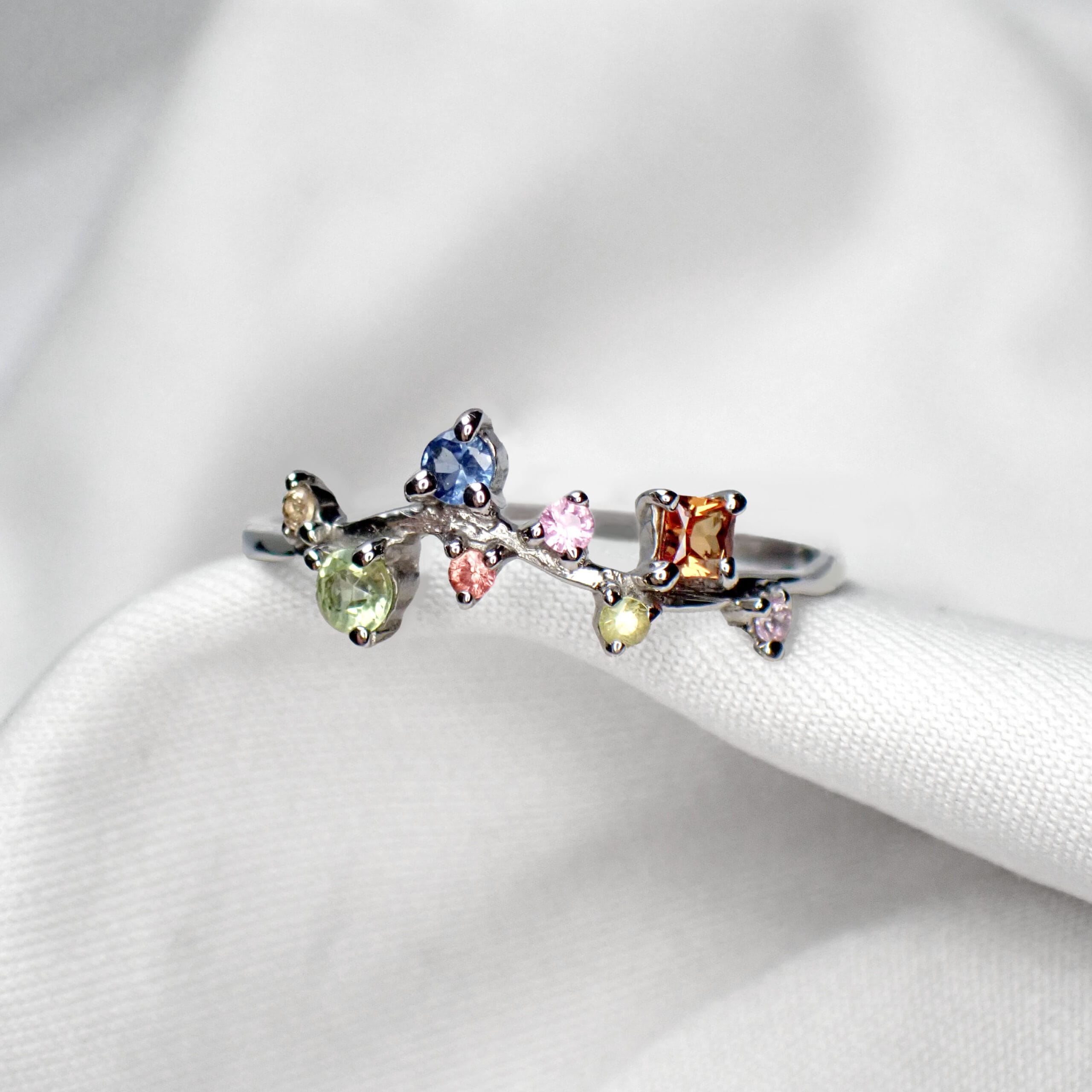 Asymmetric Fancy Sapphire Ring - 1